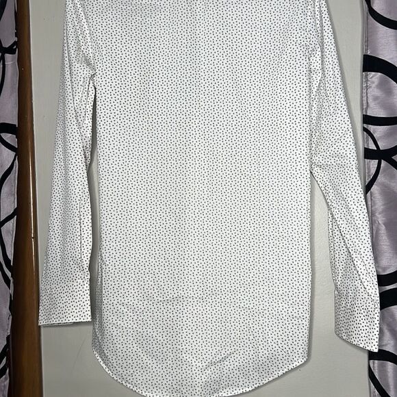 Alfani, white and gray printed long sleeve button down shirt new with tags - Picture 10 of 12